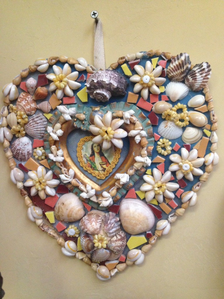 "Lovely Heart Covered In Shells, Love All The Amazing Details! On Display at Frank Interiors"