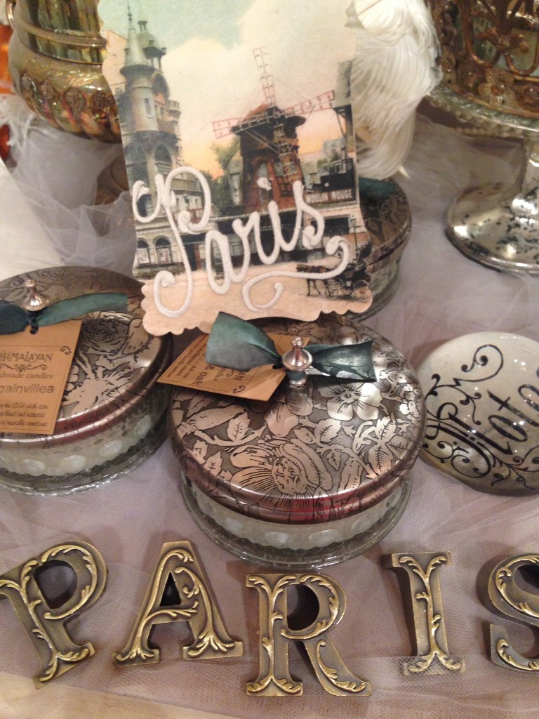 "French Inspired Display At Magpie, Featuring My Favorite Yummy Candles!"