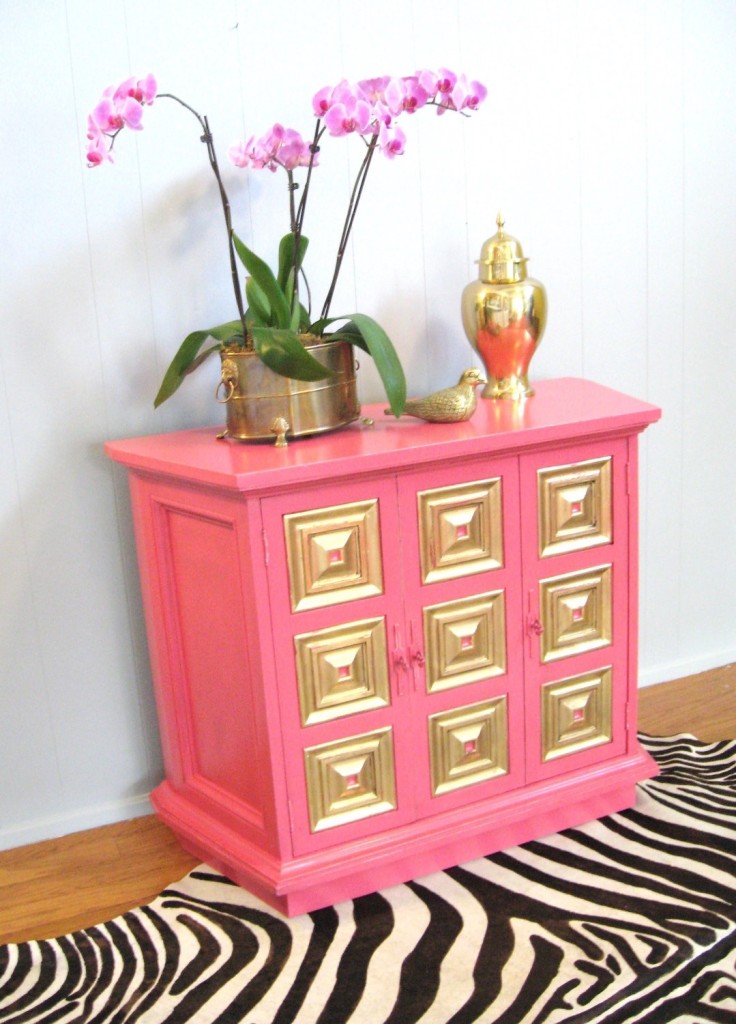 "Pink & Gold Are Made For Each Other! This Combination Is Perfection And Super Playful Paired With The Zebra Rug!"